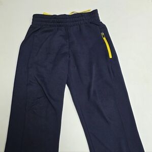 Boys Size 4-5 CHAMPION Navy Blue  Jogger Pants with Yellow Accents